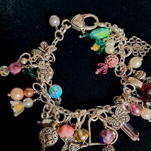 Silver Tone Charm Bracelet